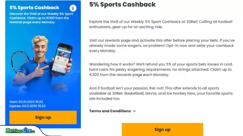 30bet casino bonuscode