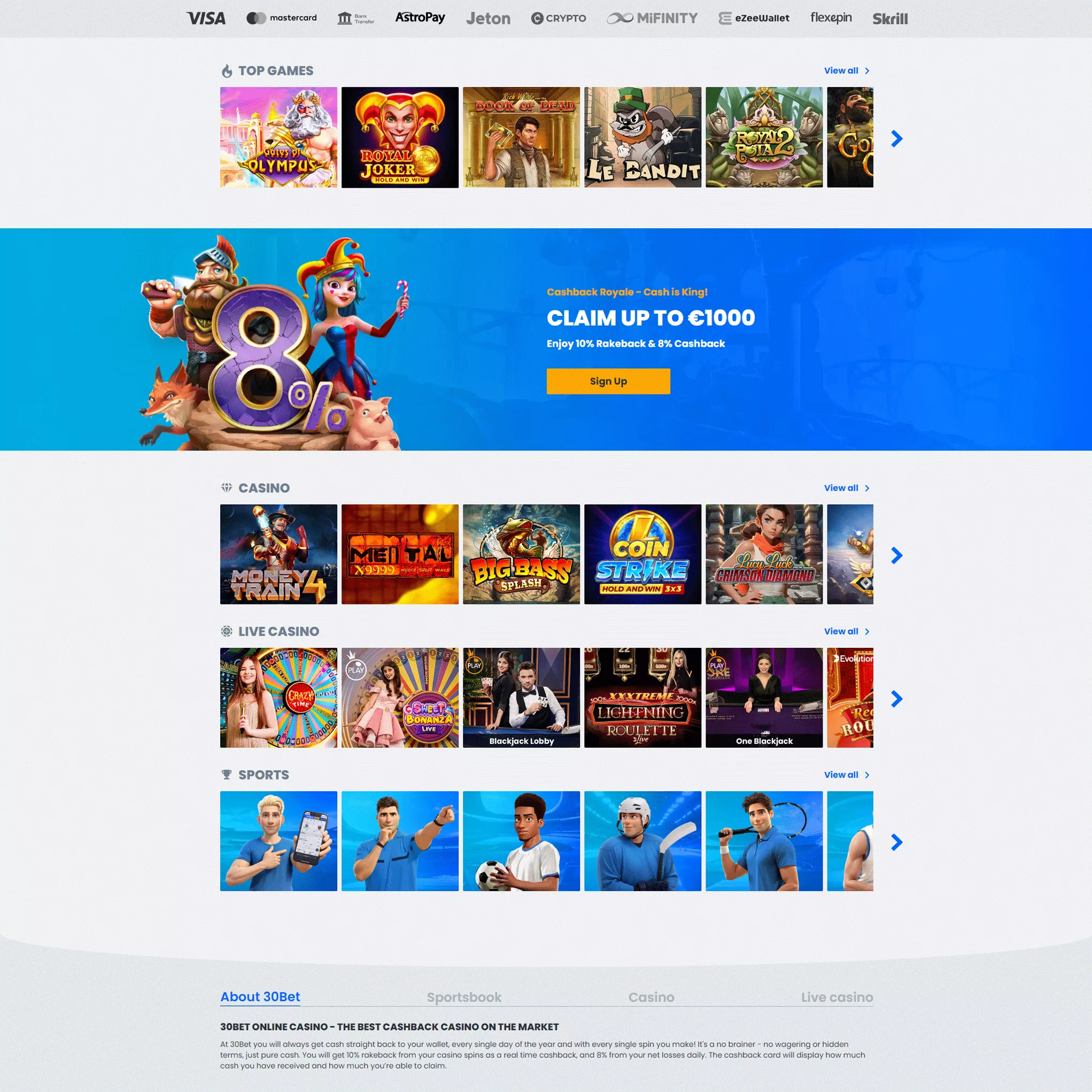 30bet kasíno